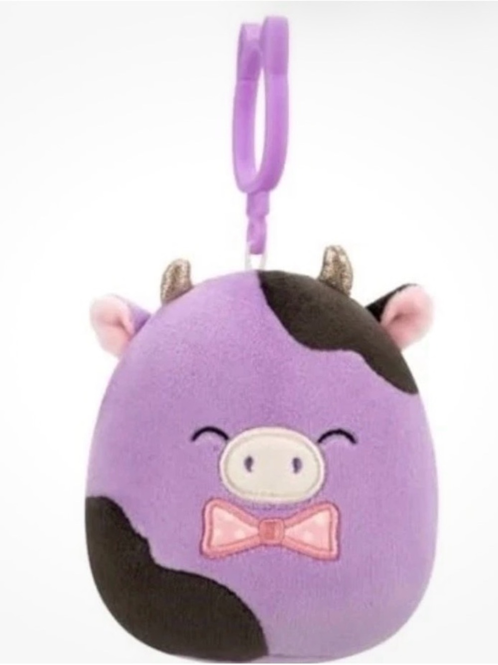 NWT Alexie the Cow Squishmallow 3.5” Clip-On Plush